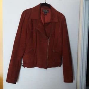 SUEDE LEATHER MOTO JACKET